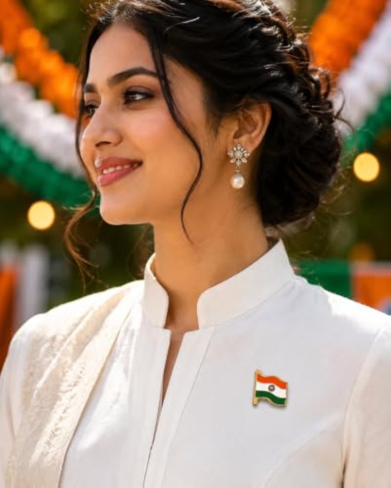 Indian Tricolor Magnetic Flag Badge, Independence Day Accessory